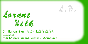 lorant wilk business card